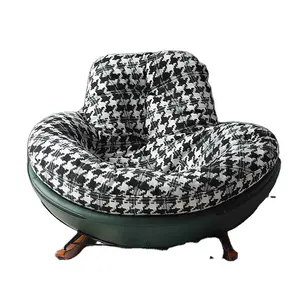 Mobili da soggiorno moderna sedia a uovo sospesa in velluto aviatore in fibra di vetro forma ovale pod egg chair