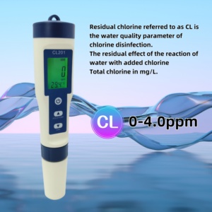 Tester klorin gratis OEM portabel pena <span class=keywords><strong>Digital</strong></span> Detektor klorin 0-4.00ppm CL nilai sisa klorin <span class=keywords><strong>Meter</strong></span> IP67 tahan air LCD - Product Image 2