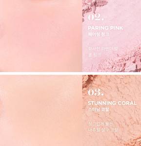 MERZY PORCELAIN CHEEK BLUSHER PB03 STUNNING CORAL Blush corail K-Beauty longue tenue texture lisse couvrance modulable fini éclatant - Product Image 6