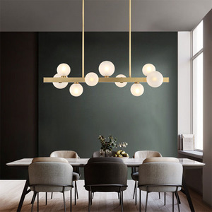 Moderne Nordische Wohnzimmer-Hängeleuchte aus Glas und Gold - Product Image 3