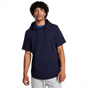Felpa con cappuccio in spugna a maniche corte ricamata For Under Mens Project Rock Payoff (410) Blu notte / Grigio Mod X-Large - Product Image 3