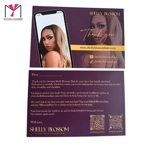 Tarjetas de Agradecimiento de Papel Sostenible MUYANG en Oferta, Cualquier Color, Incluye Consejos para el Cuidado del Cabello - Product Image 1