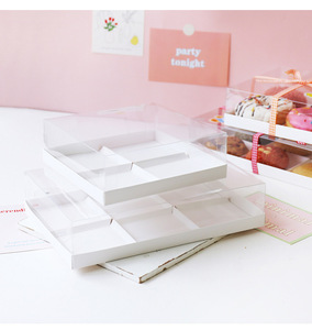 Dễ Dàng Thiết Lập 4 6 Lưới Cupcake Snack Bánh Bao Bì Bánh Trong Suốt Donuts Box Cho Muffins Cookie - Product Image 4