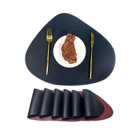 Napperons de table en cuir lavable Tapis de table à manger moderne Ensemble de napperons de table de mariage