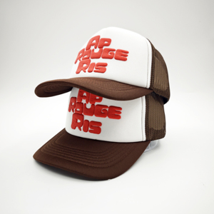 Casquette Trucker Sportive Personnalisée en Mousse Haute Qualité, Unie, 5 Panneaux, Visière Courbe, Maille, Fermeture Snapback, Impression en Relief, avec ou sans Cordon - Product Image 3