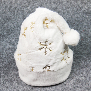 Cappello <span class=keywords><strong>di</strong></span> Babbo <span class=keywords><strong>Natale</strong></span> Moderno con Stampa Serigrafica, Paillettes e Fiocchi <span class=keywords><strong>di</strong></span> Neve, in Morbido Tessuto Peluche per Adulti e Bambini - Product Image 3