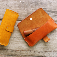 Vente en gros Etui à joint en cuir PU Boîte à timbres portable en cuir pour cadeaux fantaisie