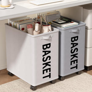 ยูน่าตะกร้าเก็บของผ้าอ็อกซ์ฟอร์ดความจุขนาดใหญ่พร้อมล้อสำหรับหนังสือเสื่อโยคะอุปกรณ์ออกกำลังกาย - Product Image 5