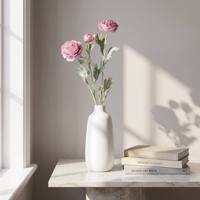 Bunga Peony Artifisial 3 Kepala Premium untuk Dekorasi Ruang Tamu, Rangkaian Pernikahan & Bunga Artifisial Grosir
