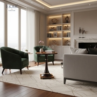 Table d'appoint octogonale à incrustations botaniques - Table d'appoint classique française de luxe |   EKAR FURNITURE