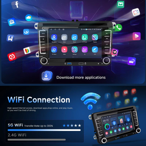 Autoradio Android Podofo Double Din 7'' 2+64 Go avec CarPlay/Android Auto/BT/WiFi/GPS, double USB pour VW/Seat/Skoda/Golf/Polo - Product Image 2