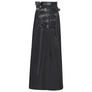 Falda plisada de poliéster con plumas estilo cyberpunk gótico para <span class=keywords><strong>hombre</strong></span>, pantalón hakama samurái japonés oscuro para primavera - Product Image 2