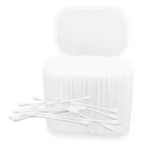 Bastoncillos de algodón 100% naturales y respetuosos con el medio ambiente Bambú biodegradable Q Tips Bastoncillos de algodón originales 500 unidades