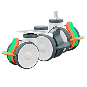 2 2.5 3 4 5 Polegada Roda Gêmea TPR Rodízio Roda Rosqueada Parafuso Hastão Sólida Instrumentos Médicos Carrinhos de Hospital Cadeiras de Escritório - Product Image 2