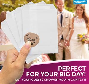 Sacchetti di coriandoli Glassine e gettami adesivi coriandoli <span class=keywords><strong>matrimonio</strong></span> sacchetti buste e adesivi piccole borse Glassine - Product Image 4