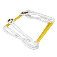Échelles de secours industrielles d'urgence en corde 100% polyester, diamètre de corde 18 mm, force de rupture 350 kg, corde blanche, marches jaunes
