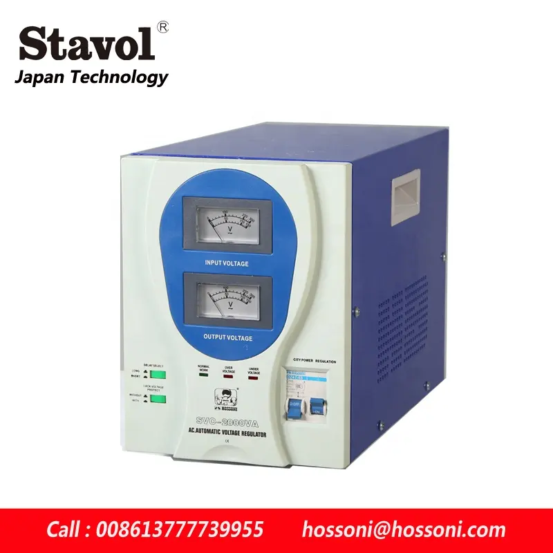 STAVOL ブランド日本技術電圧スタビライザー、 SVC-O-2000VA/3KVA 家庭の 110 V/220 V 、高品質