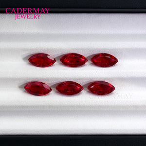 Cadermay Pigeon Blood Ruby Marquise Cut Loose Stone Natural Red Gemstone For Jewelry Making - Product Image 2