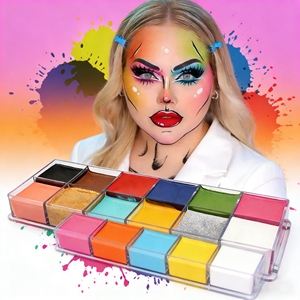 Kit de <span class=keywords><strong>peinture</strong></span> corporelle lavable et à base d'eau de haute qualité, <span class=keywords><strong>peinture</strong></span> corporelle professionnelle colorée pour le visage et le corps - Product Image 1