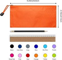 Bolsa de Lona Impermeable A6 con Cierre de Cremallera de Malla de PVC, Estuche para Lápices, Carpeta de Archivos de Plástico para la Escuela, Oficina, Viajes, Organizador