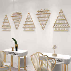 Présentoir mural de luxe doré pour vernis à ongles, avec cadre en fer moderne, personnalisé en usine, pour salon de beauté, certifié ISO9001, idéal pour supermarché - Product Image 6