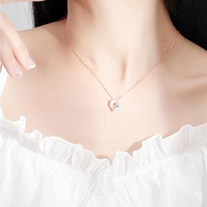 Collar de Plata 925 con Delfín y Circonita Cúbica, Colgante de Madreperla con Baño de Oro Rosa de <span class=keywords><strong>14k</strong></span>, Joyería con Dije de Animal para Mujer - Product Image 6