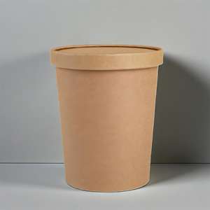 Récipient jetable pour fast-food bol en papier boîte d'emballage pour fast-food à emporter seau à soupe porridge - Product Image 1