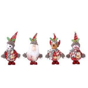 High Quality Eco-friendly Christmas Tree Pendant Decoration Foam <b>Cloth</b> Standing <b>Doll</b> Snowman Ornaments - Product Image 1