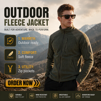 Veste en polaire thermique pour l'hiver, sportive, pour les sports de plein air, col montant, coupe-vent, polaire, unisexe, couleur unie