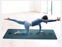 Tapis de yoga en caoutchouc naturel PU vert foncé de haute qualité, antidérapant, résistant à la chaleur, écologique, 3 mm, 4 mm, 5 mm, logo personnalisé