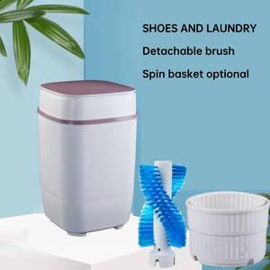 Machine à laver les chaussures et le linge à baignoire unique avec sèche-linge modèle multifonctionnel Mini acier inoxydable nouveau électrique OEM violet 400W - Product Image 6