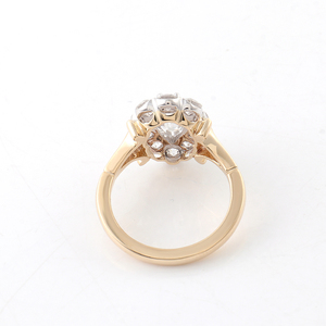 Bague de fiançailles en or jaune massif 14 carats de haute qualité <span class=keywords><strong>Provence</strong></span> avec moissanite VVS pour femme, taille poire 10*5mm couleur D, sertissage en barrette - Product Image 3