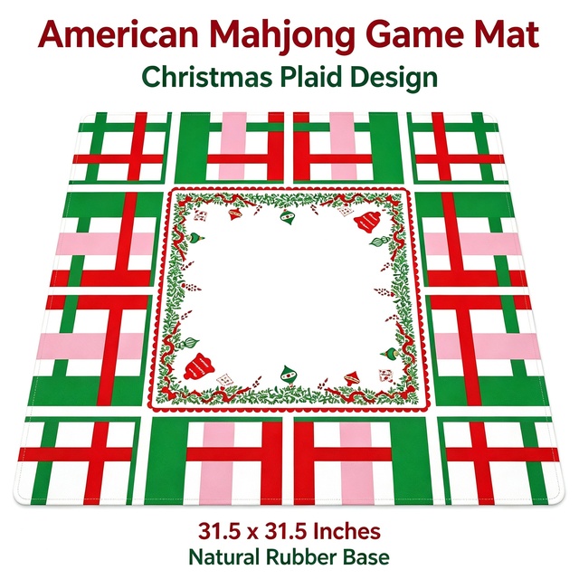 ZTSD High Quality Natural Rubber Mahjong Table Mat Sound Absorbing Non-Slip Smooth Surface Indoor Game Mat for 4 Players
