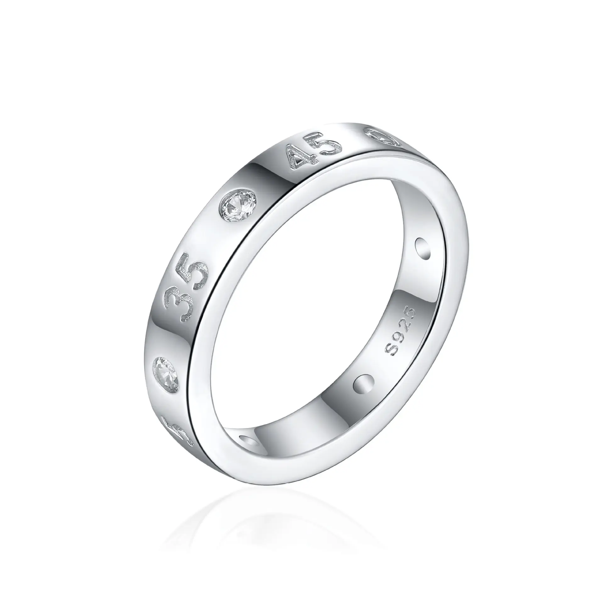 Diskon besar 925 perhiasan cincin pernikahan Moissanite emas padat putih cincin pernikahan Moissanite