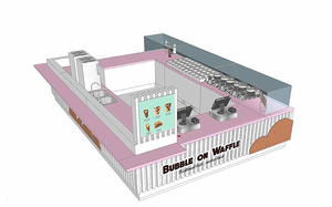 Chất lượng cao trong nhà màu xanh lá cây cà phê bong bóng trà nước giải khát quầy bar tươi nước trái cây thanh <span class=keywords><strong>kiosk</strong></span> thiết kế cho trung tâm mua sắm véc ni bề mặt - Product Image 3