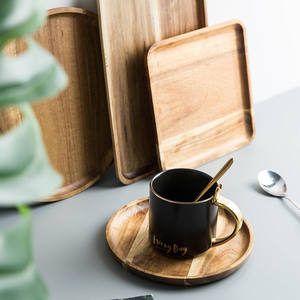 סיטונאי עץ מגש בית מלבני תה מגש עץ לחם מגש - Product Image 4