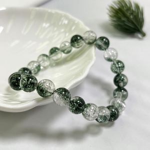 Bracelet en pierre naturelle avec perles de verre colorées, transformable, prêt à être expédié, en stock, support après-vente - Product Image 1
