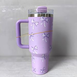 2026 Hari Valentine 40oz gelas baja tahan karat botol air terisolasi cangkir perjalanan dengan pegangan cangkir kopi terisolasi mobil - Product Image 6