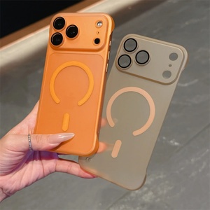 เคสโทรศัพท์แบบแม่เหล็กบางเฉียบไร้สายสำหรับ iPhone 16 ProMax 15 14 Plus 13 Pro 12 16 Plus พร้อมฟิล์มป้องกันกล้อง - Product Image 1
