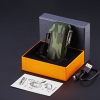 Lampe de poche de Camping avec éclairage LED, briquet USB multifonctionnel, imperméable, Double Arc, bon cadeau, 2 pièces