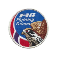 Écusson brodé en gros Logo personnalisé F-16 combat Falcon insigne patchs 2d 3d étiquette patch pour Aviation Souvenir