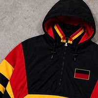 Survêtement vintage personnalisé en nylon pour homme, veste coupe-vent à capuche entièrement zippée, imprimé sérigraphié, short léger assorti