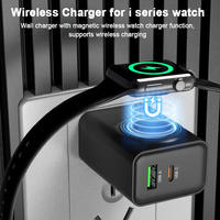 TKT 30W Smart Dual-Port Wireless Charging Block Chargeur USB C portable avec PD 3.0 Compatible avec pour Apple Watch