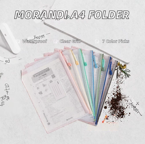 Busta con Cerniera in Plastica Trasparente A4 <span class=keywords><strong>Morda</strong></span>, Organizzatore Personalizzabile per Documenti con Tasca Porta Documenti - Product Image 3