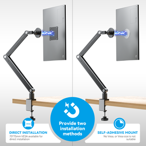 <span class=keywords><strong>Support</strong></span> de tablette réglable en gros pour bureau, <span class=keywords><strong>support</strong></span> <span class=keywords><strong>double</strong></span> VESA pour moniteur portable de 18,5 pouces - Product Image 2