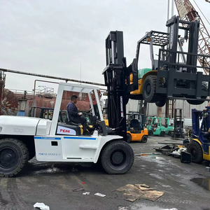 Japan Vigoshop Surplus TCM FD100 <b>Diesel</b> Forklift Three Stage Mast Solid Tire Robust Chassis for Heavy Cargo <b>Container</b> Lifting - Product Image 1
