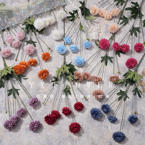 Bouquet de fleurs artificielles en forme de cône de pin Yixuan à 5 têtes, en soie, pour décoration de sol de mariage, imperméable - Product Image 1