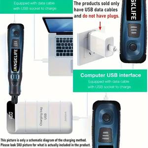 ชุดเครื่องมือโรตารี่ JANGKLIFE 28 ชิ้น พร้อมแกนยืดหยุ่น 3 ระดับความเร็ว สำหรับงานฝีมืออเนกประสงค์ อุปกรณ์เสริมเครื่องเจียร - Product Image 4