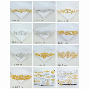 Aplique Termocolante de Pena de Pavão para Fantasia DIY, Adesivo de Tecido Bordado para Saia, Motivo Têxtil Dourado e Preto - Product Image 6