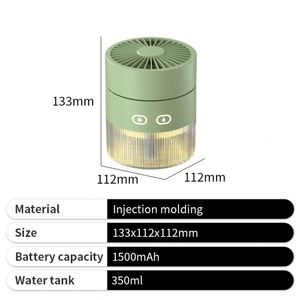 Ventilador de Aire Acondicionado Portátil con Luz Nocturna USB, Logotipo Personalizado, Ventilador de Enfriamiento por Agua para Negocios - Product Image 2